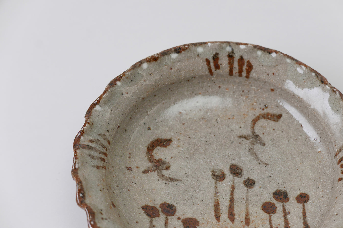 絵唐津輪花小皿 味わいのある唐津の小皿 2客セット｜輪